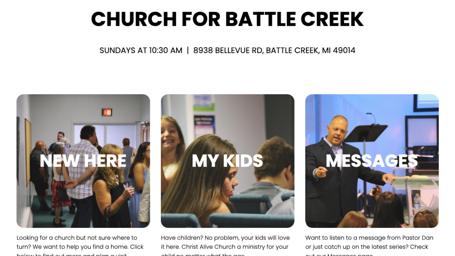 Christ Alive Church - Website Homepage