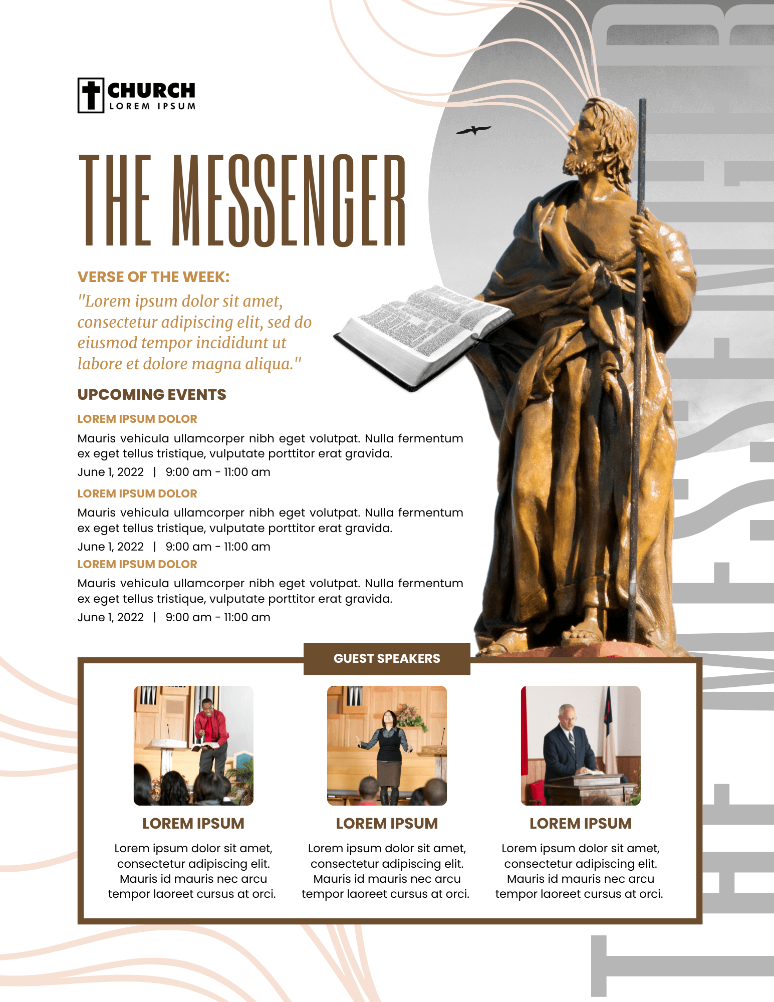 Church Bulletin Template - The Messenger