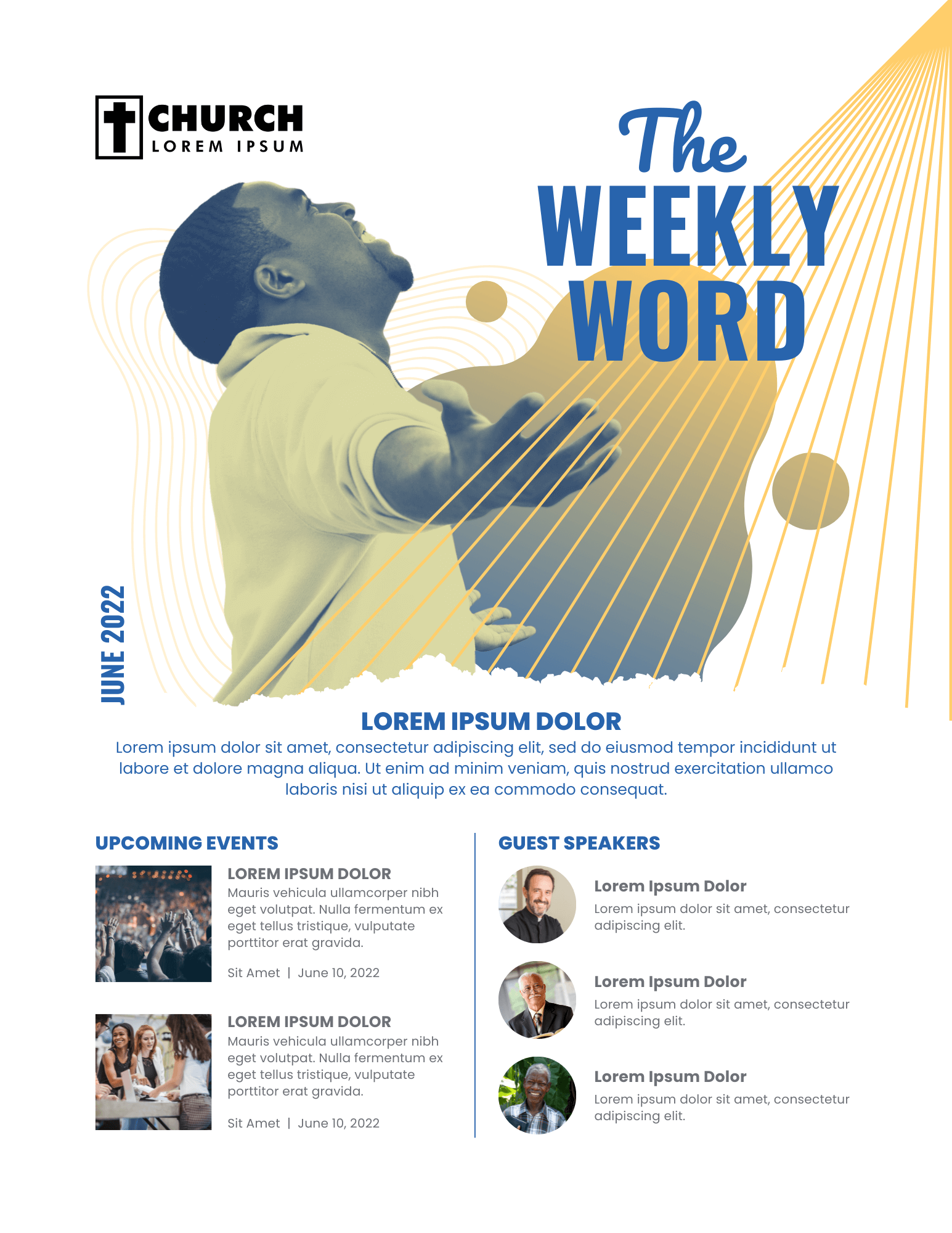 Church Bulletin Template - The Weekly Word