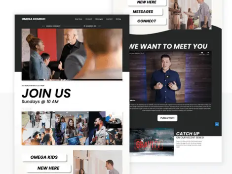 Church Website Builder Omega by Ministry Designs